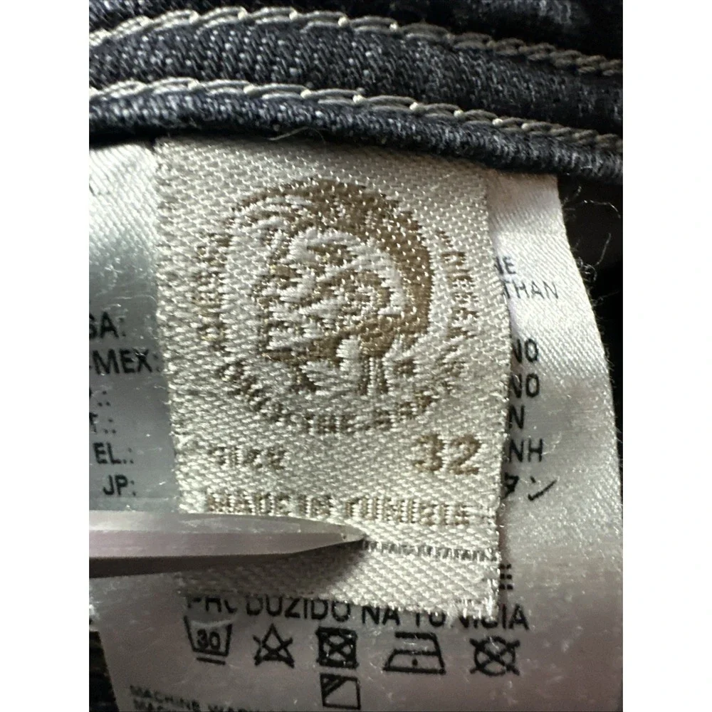 Diesel Zathan Bootcut Blue Denim Jeans Men's 32 x 34 Distressed
